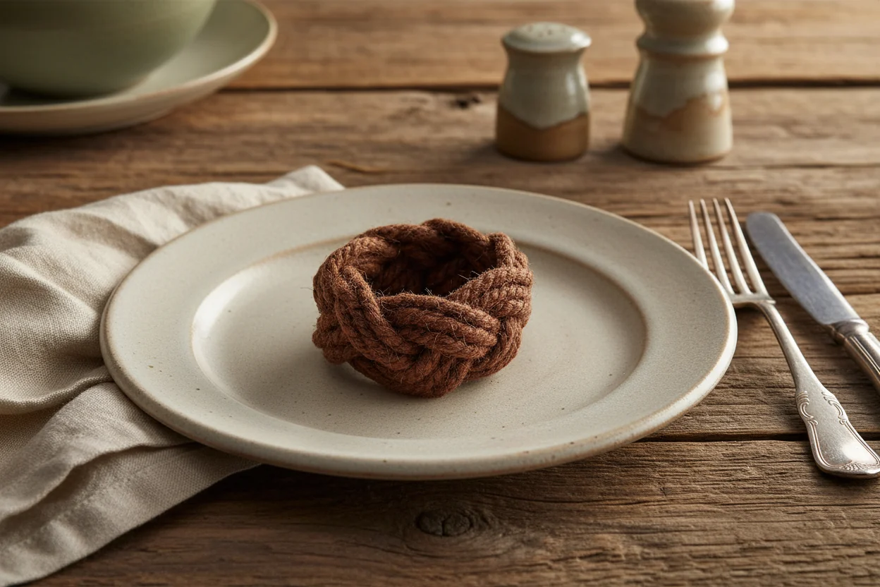 Walton & Co Jute Napkin Ring, Conker - Image 3