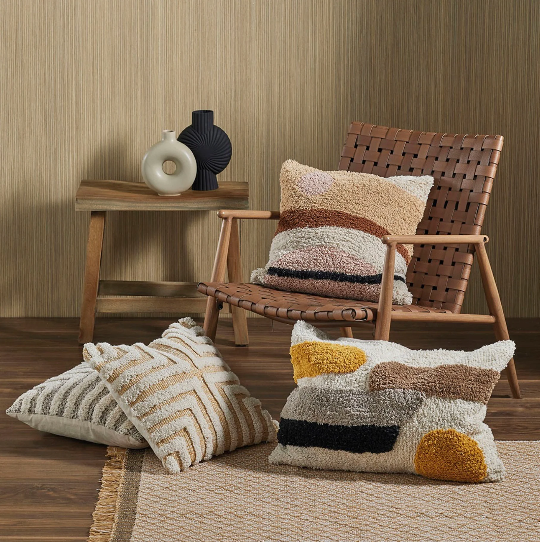 Walton & Co Sahara Cotton Rug, Mustard - Image 4