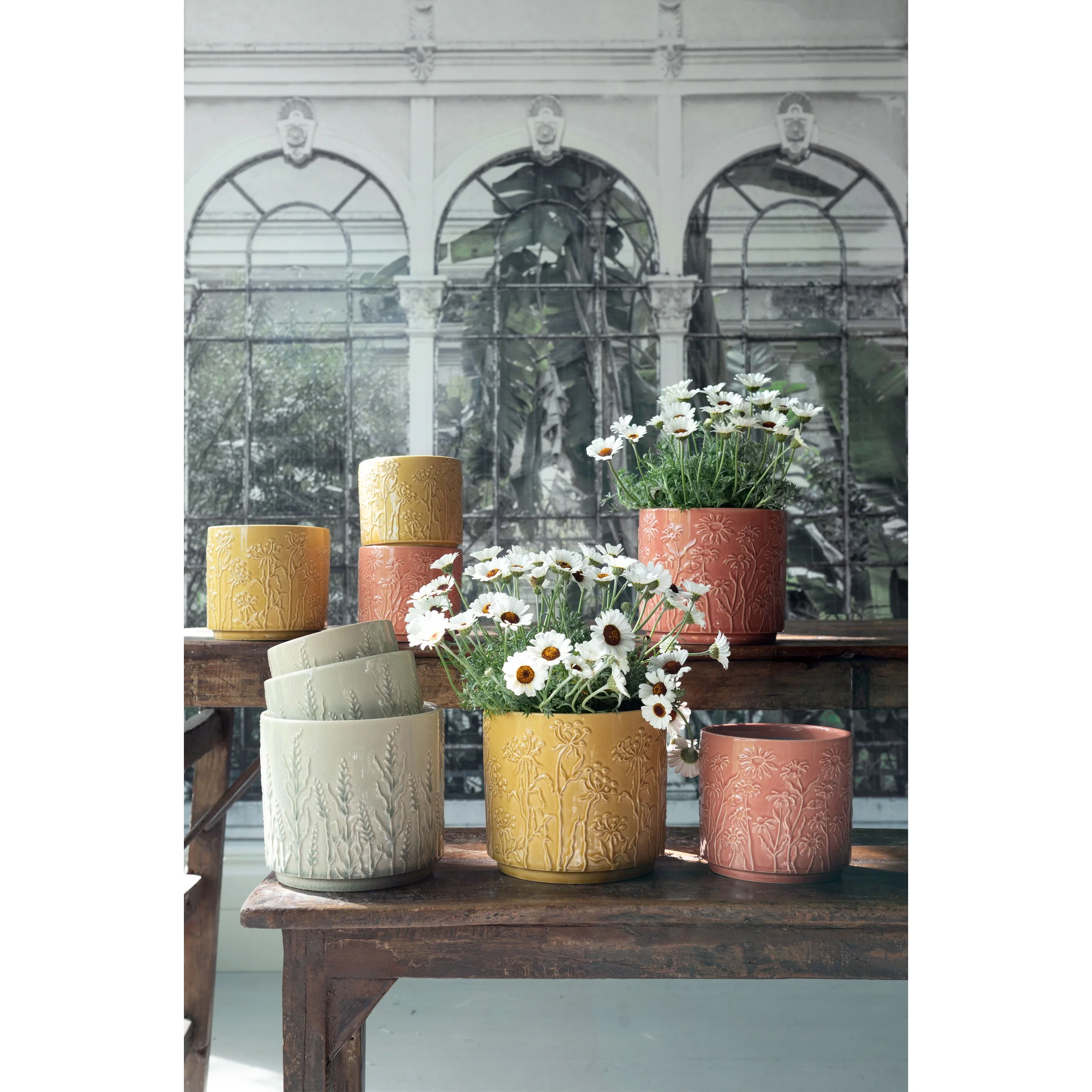 Wikholm Gunnel Ceramic Plant Pot, Grey - Image 4