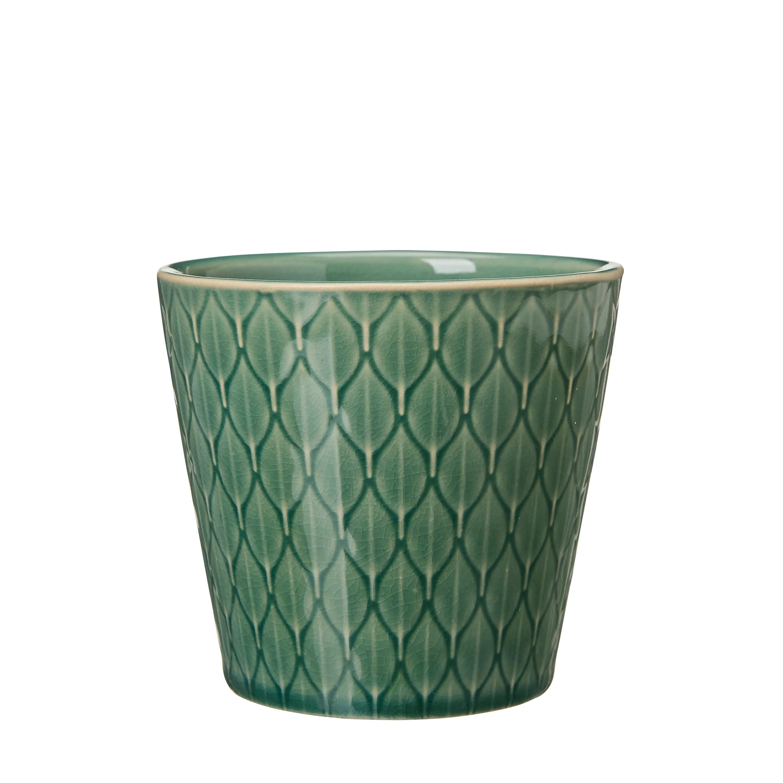 Wikholm Majken Ceramic Mini Plant Pots, Green (Set Of 3) - Image 7