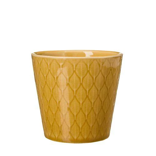 Wikholm Majken Ceramic Mini Plant Pots, Yellow  (Set Of 3) - Image 7