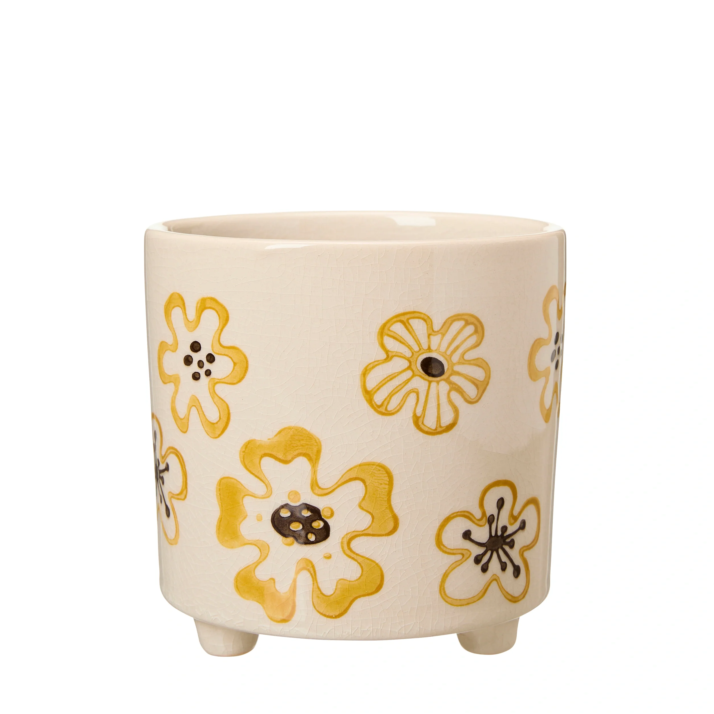 Wikholm Rakel Ceramic Plant Pot, Yellow - Image 5
