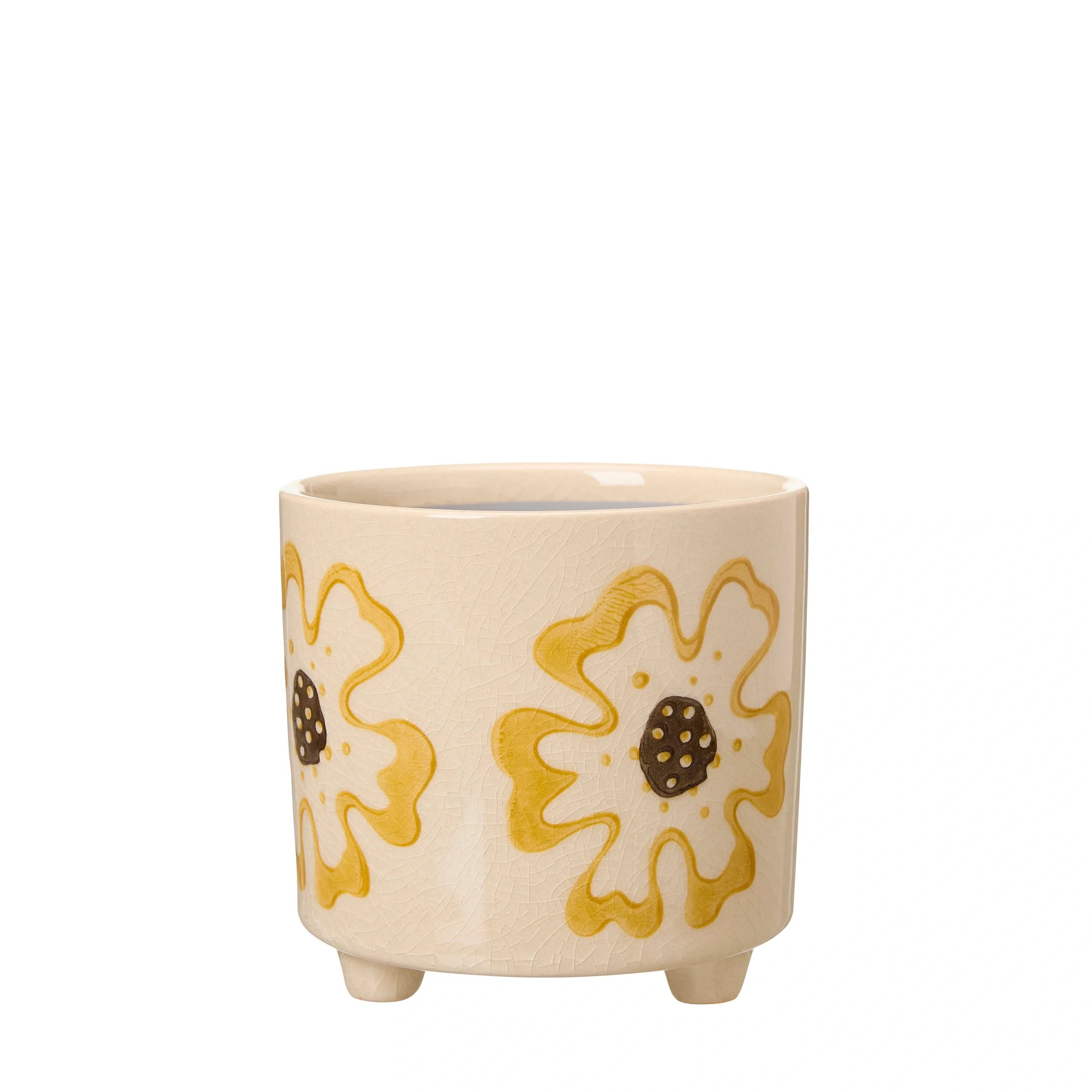 Wikholm Rakel Ceramic Plant Pot, Yellow - Image 6