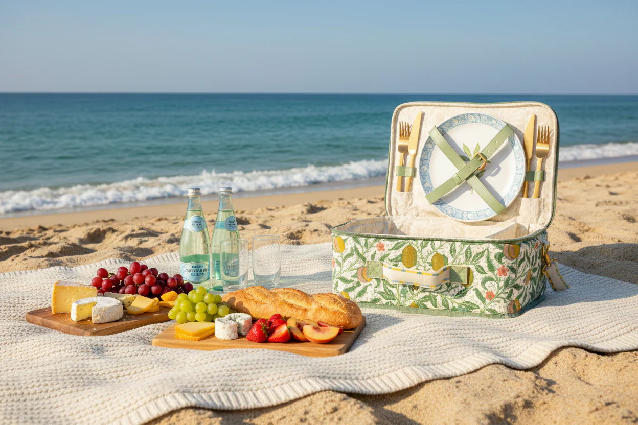 Willam Morris Fruit Two Person Picnic Cooler Bag - Image 3