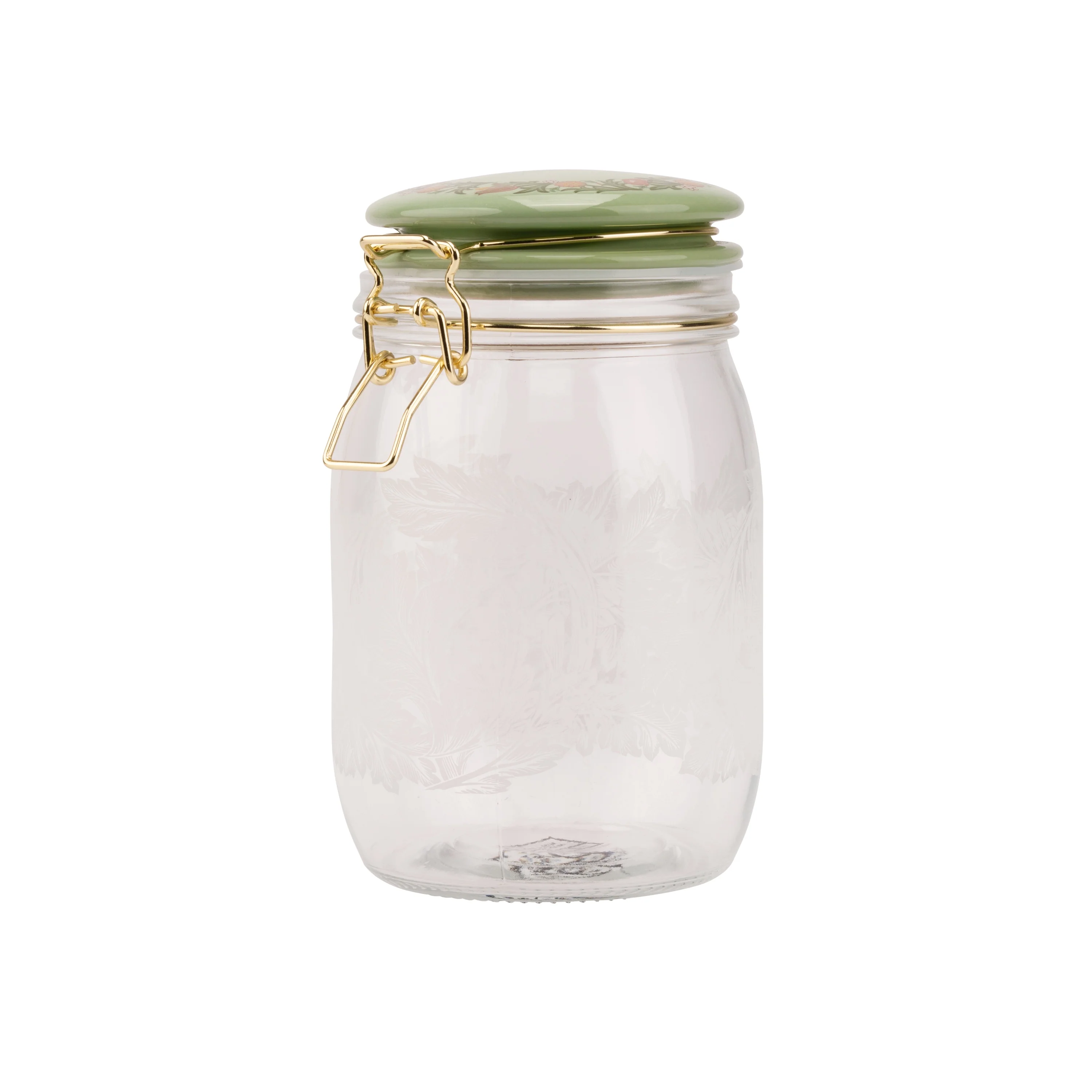 William Morris At Home Kitchen Garden Clip-Top Glass Storage Jar (1 Litre) - Image 2