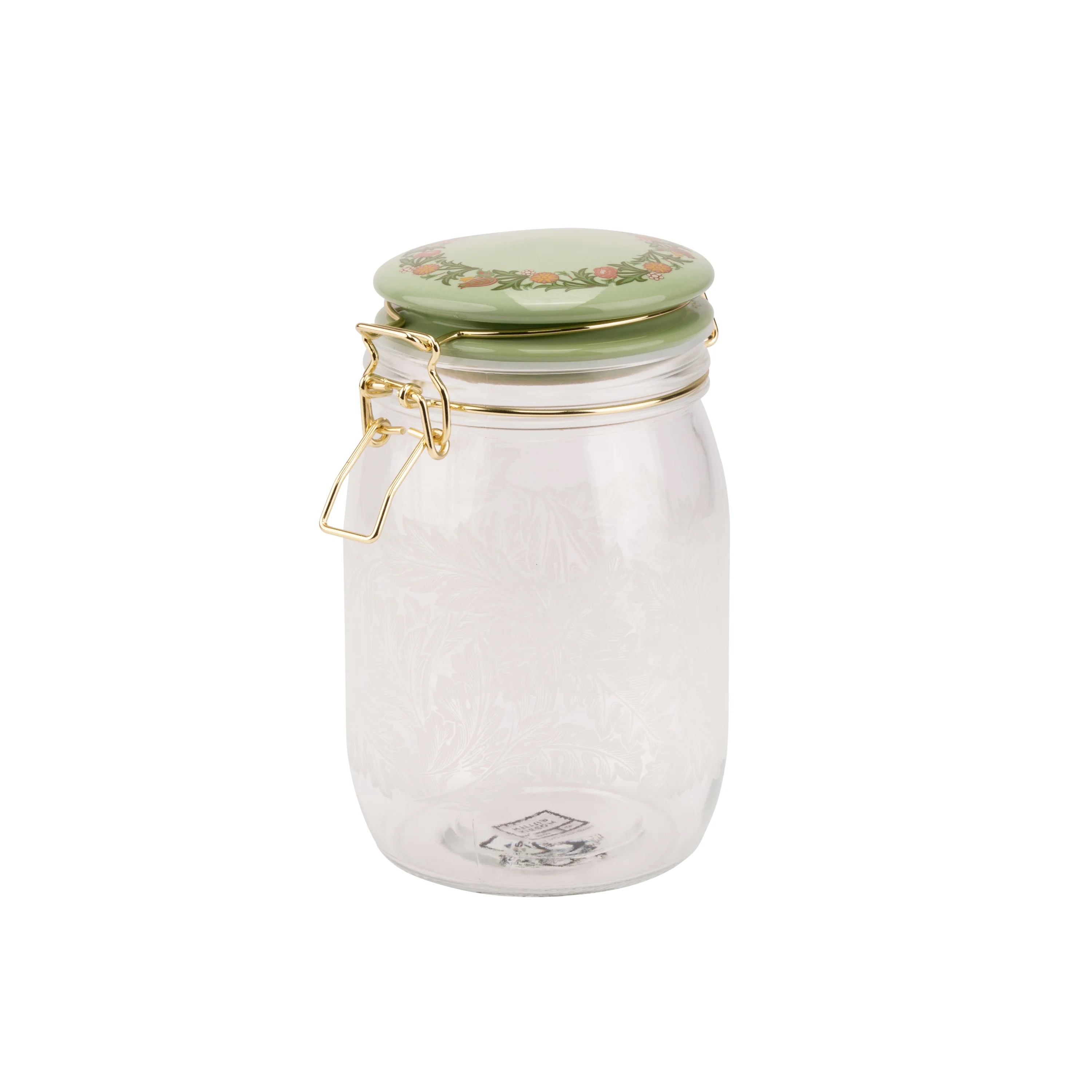 William Morris At Home Kitchen Garden Clip-Top Glass Storage Jar (1 Litre) - Image 3