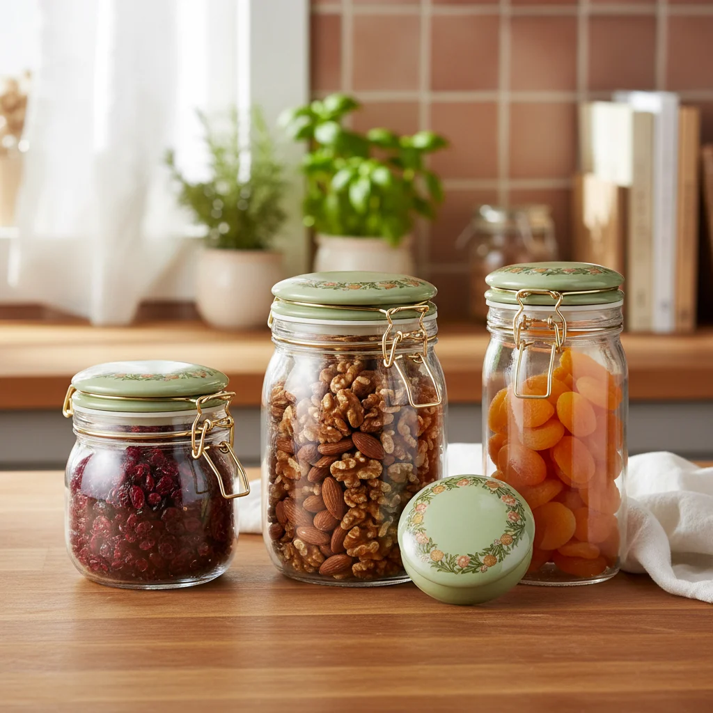 William Morris At Home Kitchen Garden Clip-Top Glass Storage Jar (1 Litre) - Image 5