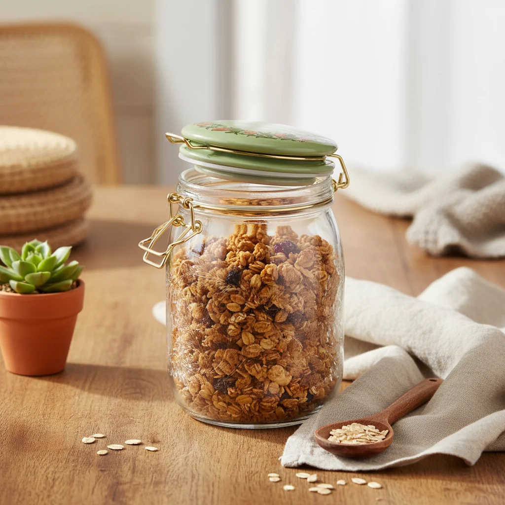 William Morris At Home Kitchen Garden Clip-Top Glass Storage Jar (1 Litre) - Image 7