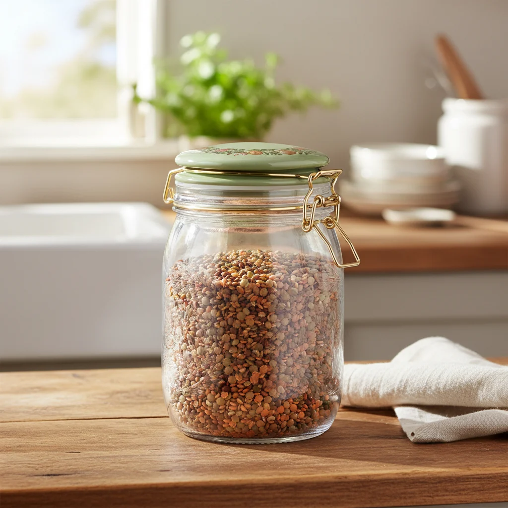 William Morris At Home Kitchen Garden Clip-Top Glass Storage Jar (1 Litre) - Image 8