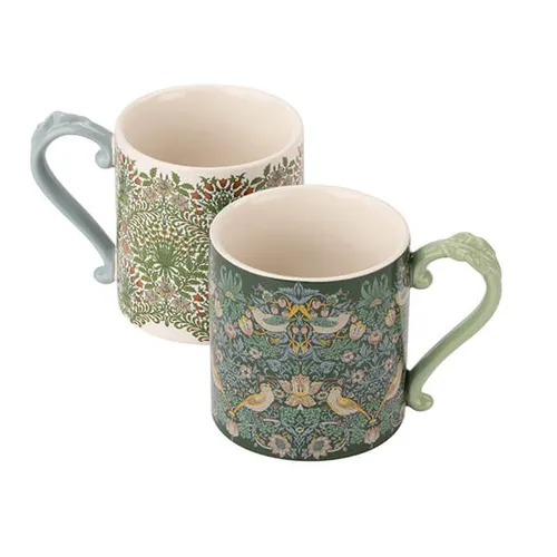 William Morris At Home Kitchen Garden Set of 2 Mugs - Image 2