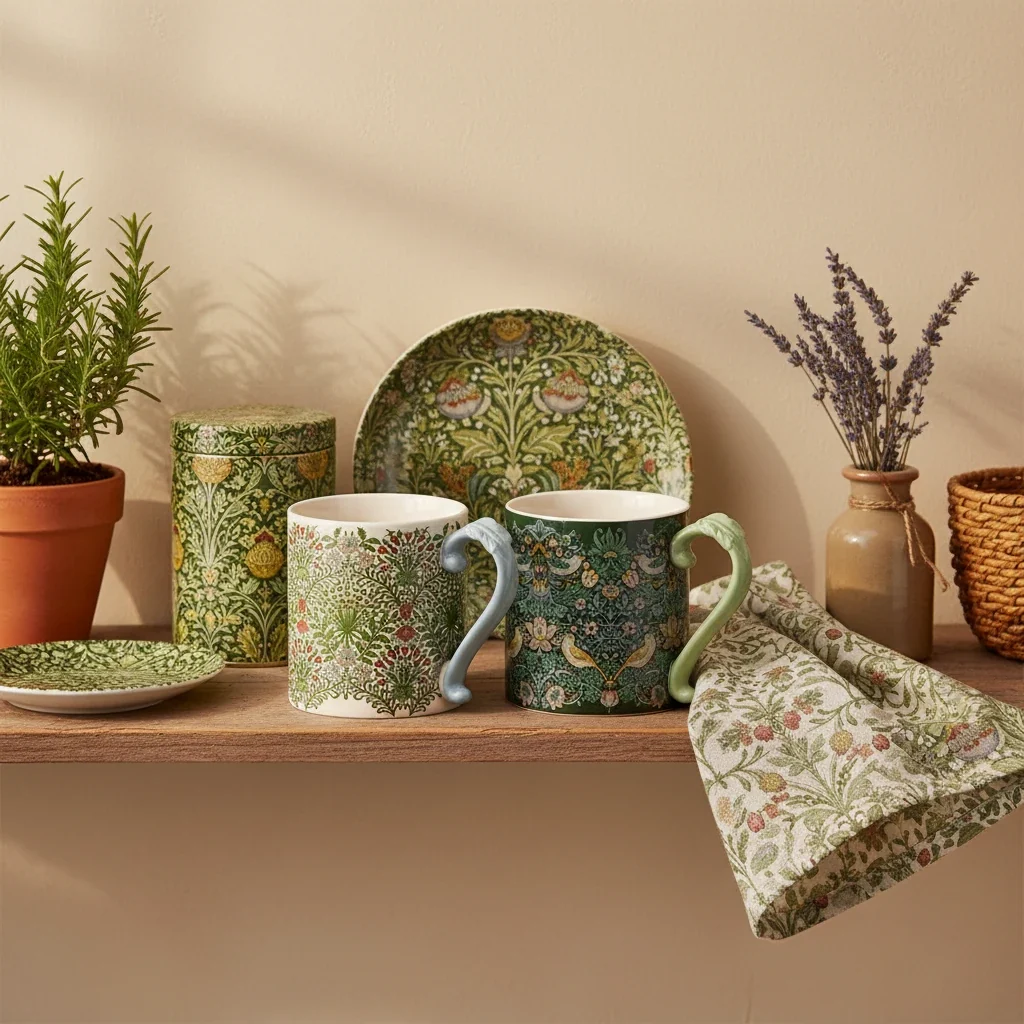 William Morris At Home Kitchen Garden Set of 2 Mugs - Image 8