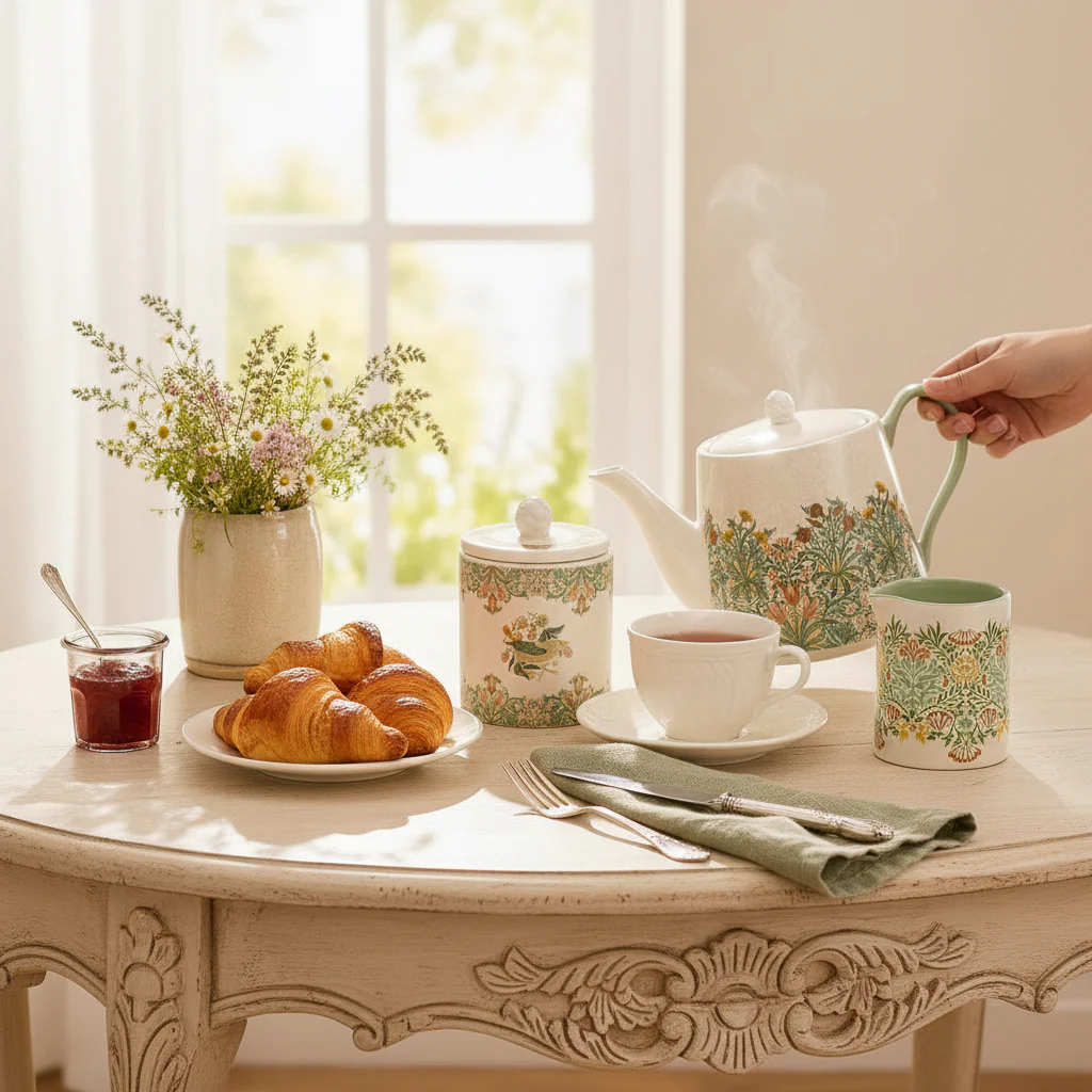 William Morris At Home Kitchen Garden Sugar Bowl and Creamer Jug Set - Image 7