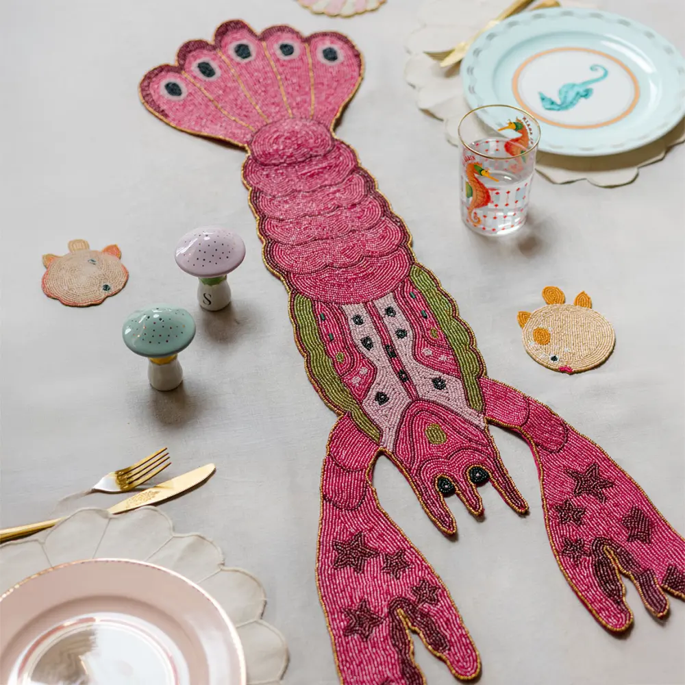 Yvonne Ellen Beaded Lobster Table Runner - Image 3