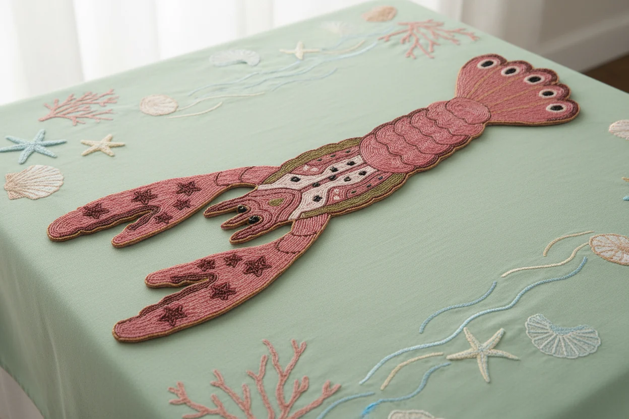 Yvonne Ellen Beaded Lobster Table Runner - Image 4