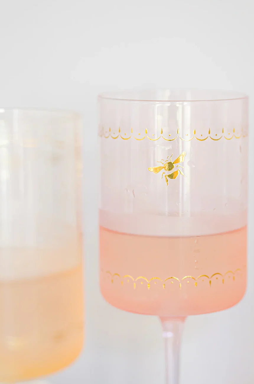 Yvonne Ellen Bee Wine Glasses, ( Set Of Two ) - Image 3