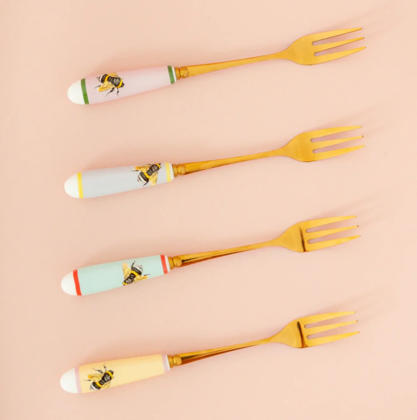Yvonne Ellen Cake Fork Set, Bee - Image 5