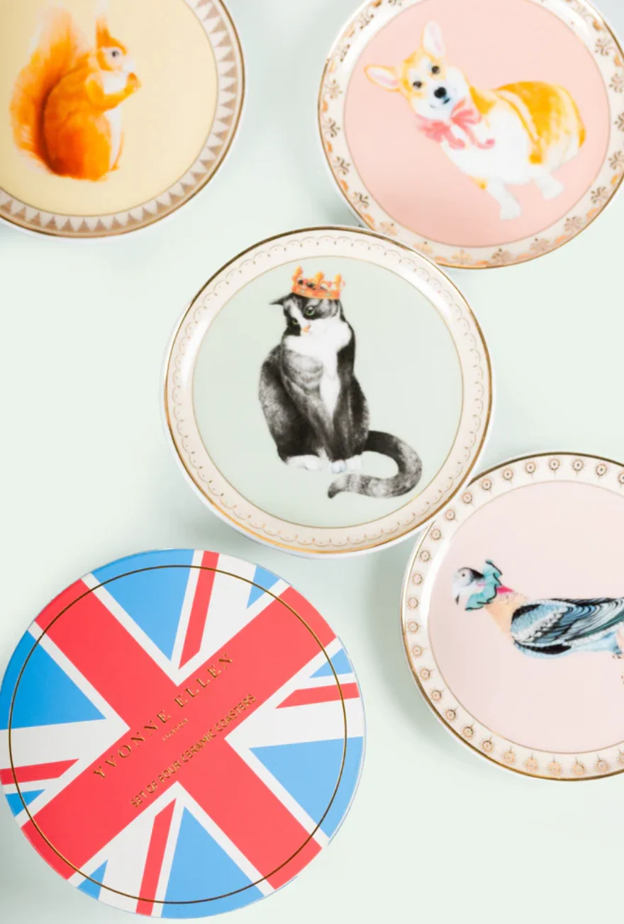 Yvonne Ellen Best Of British Ceramic Coasters, Set Of 4 - Image 2