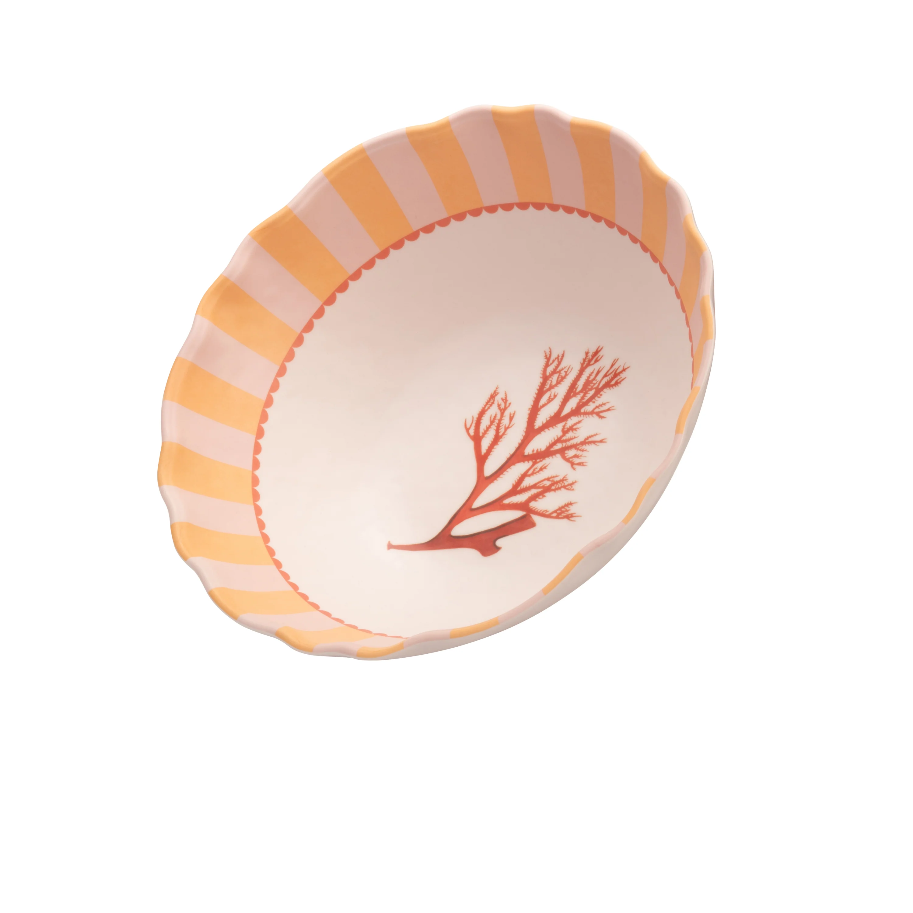 Yvonne Ellen Coral Melamine Serving Bowl - Image 3