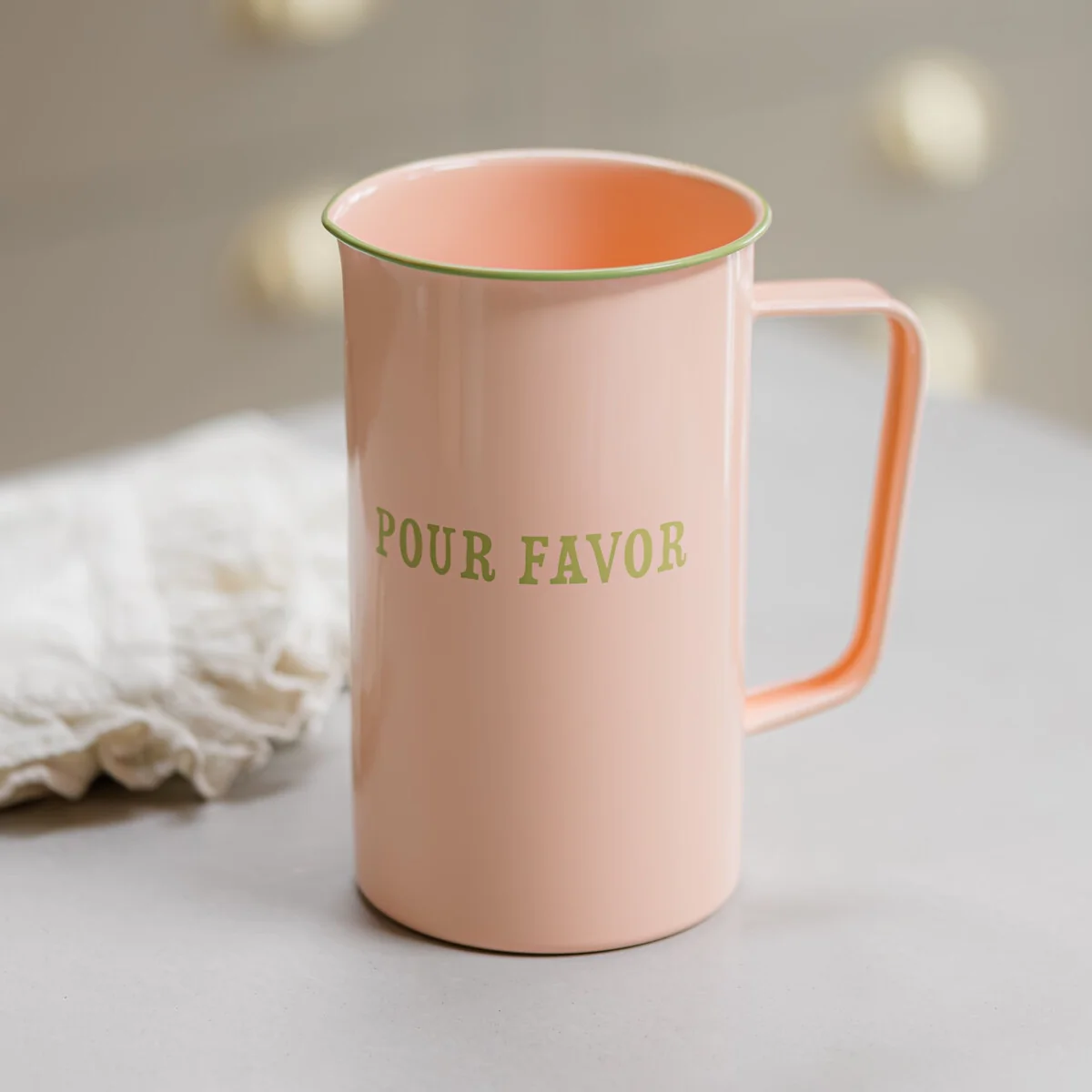 Yvonne Ellen Enamel Water Pitcher, Pour Favour - Image 3
