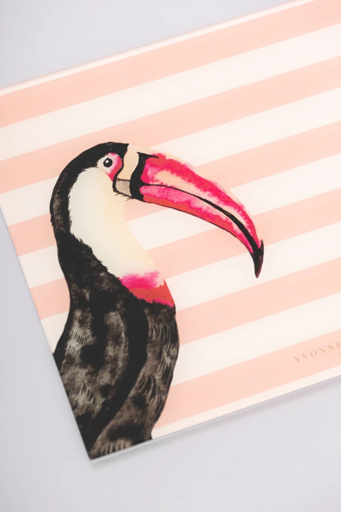 Yvonne Ellen Glass Worktop Saver, Toucan - Image 4