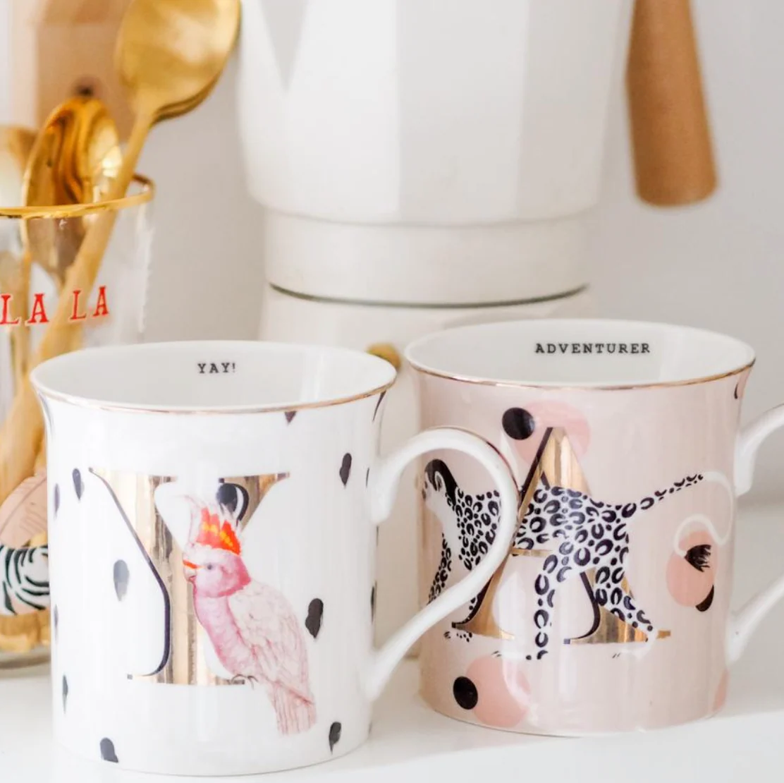 Yvonne Ellen Gold Edition Alphabet Mug Small - Image 13
