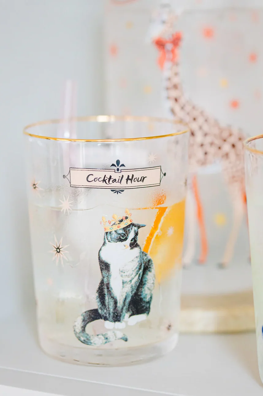 Yvonne Ellen Hi Ball Glass, Cat - Image 4