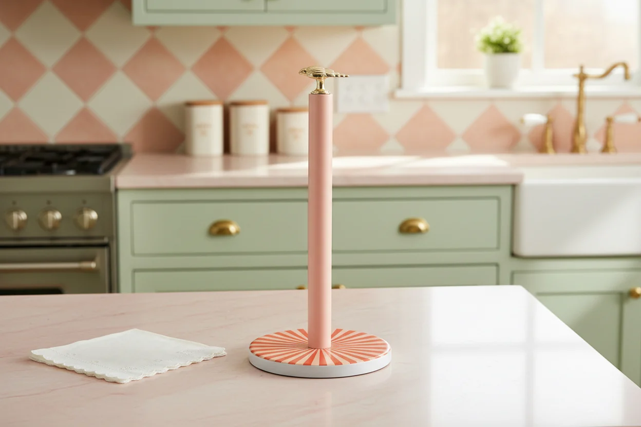 Yvonne Ellen Kitchen Roll Holder, Shell - Image 6