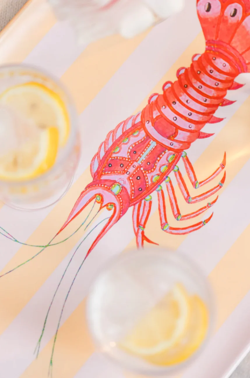 Yvonne Ellen  Lobster Melamine Serving Tray - Image 3