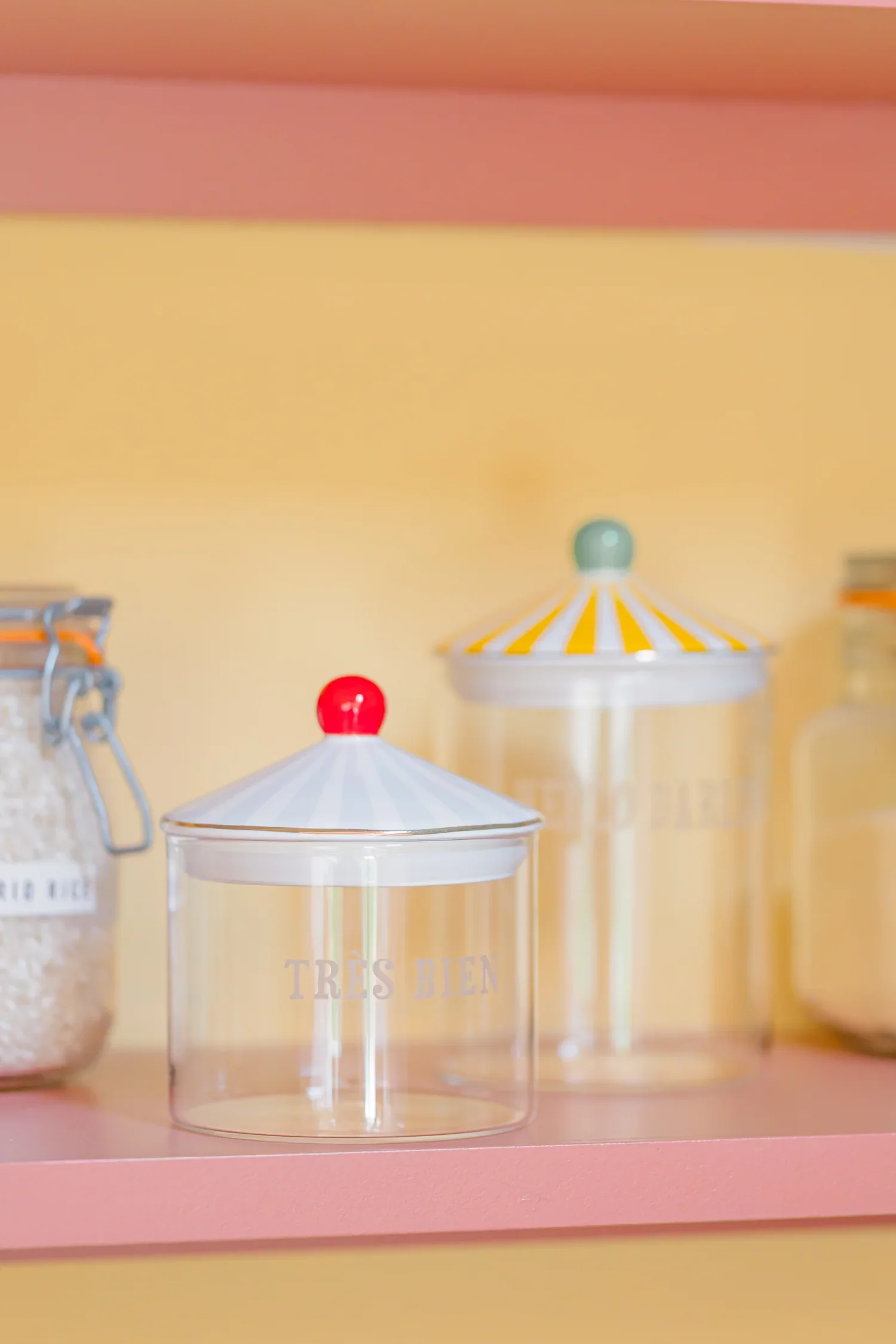 Yvonne Ellen Medium Glass Storage Jar, Hello Darling - Image 5
