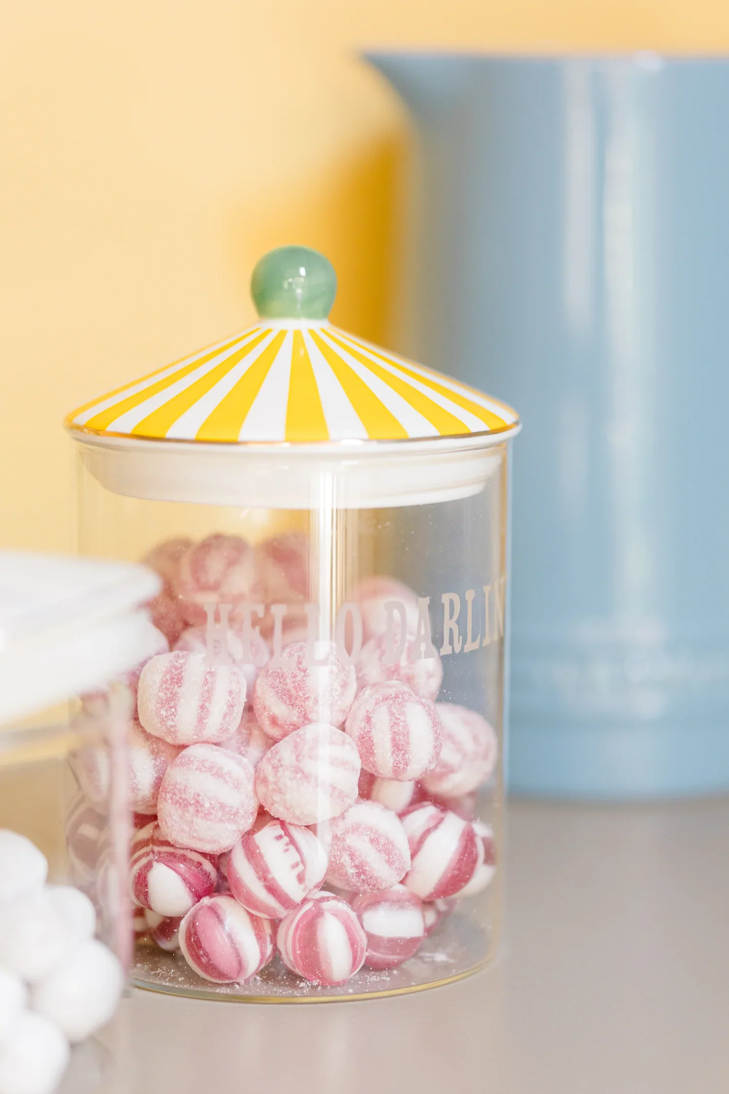 Yvonne Ellen Medium Glass Storage Jar, Hello Darling - Image 6