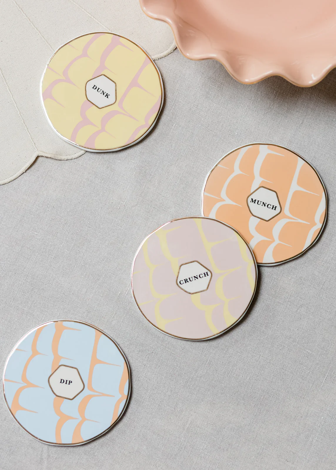Yvonne Ellen Party Rings Ceramic Coasters, ( Set Of 4 ) - Image 2