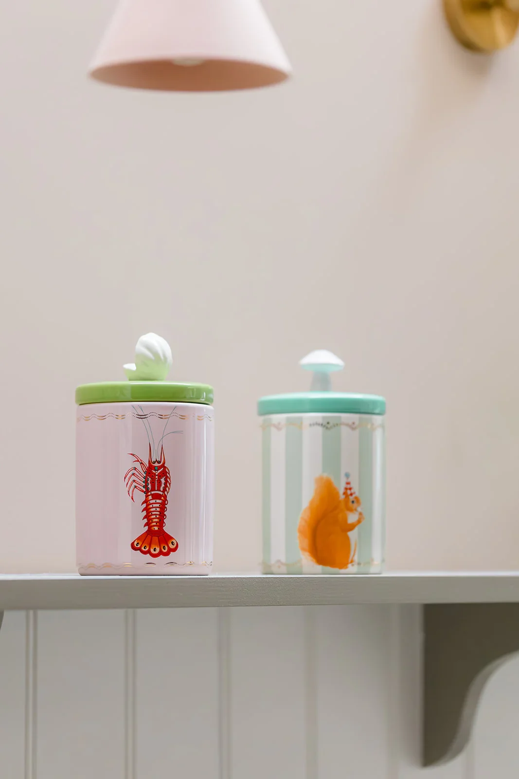 Yvonne Ellen Round Storage Jar, Lobster - Image 6