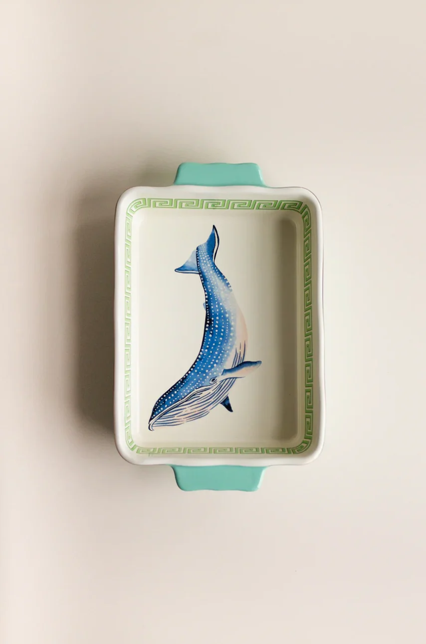 Yvonne Ellen Small Rectangular Baking Dish, Whale - Image 2