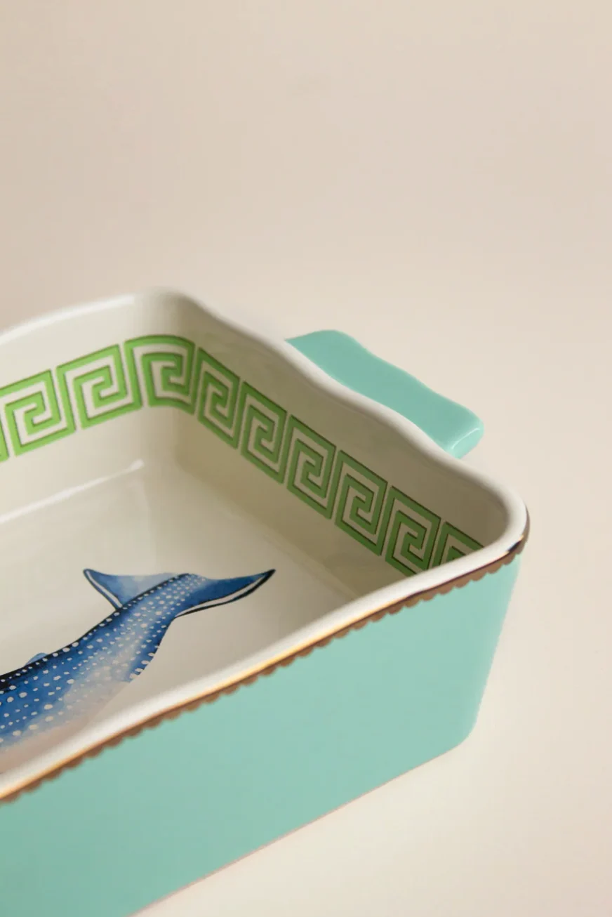 Yvonne Ellen Small Rectangular Baking Dish, Whale - Image 4