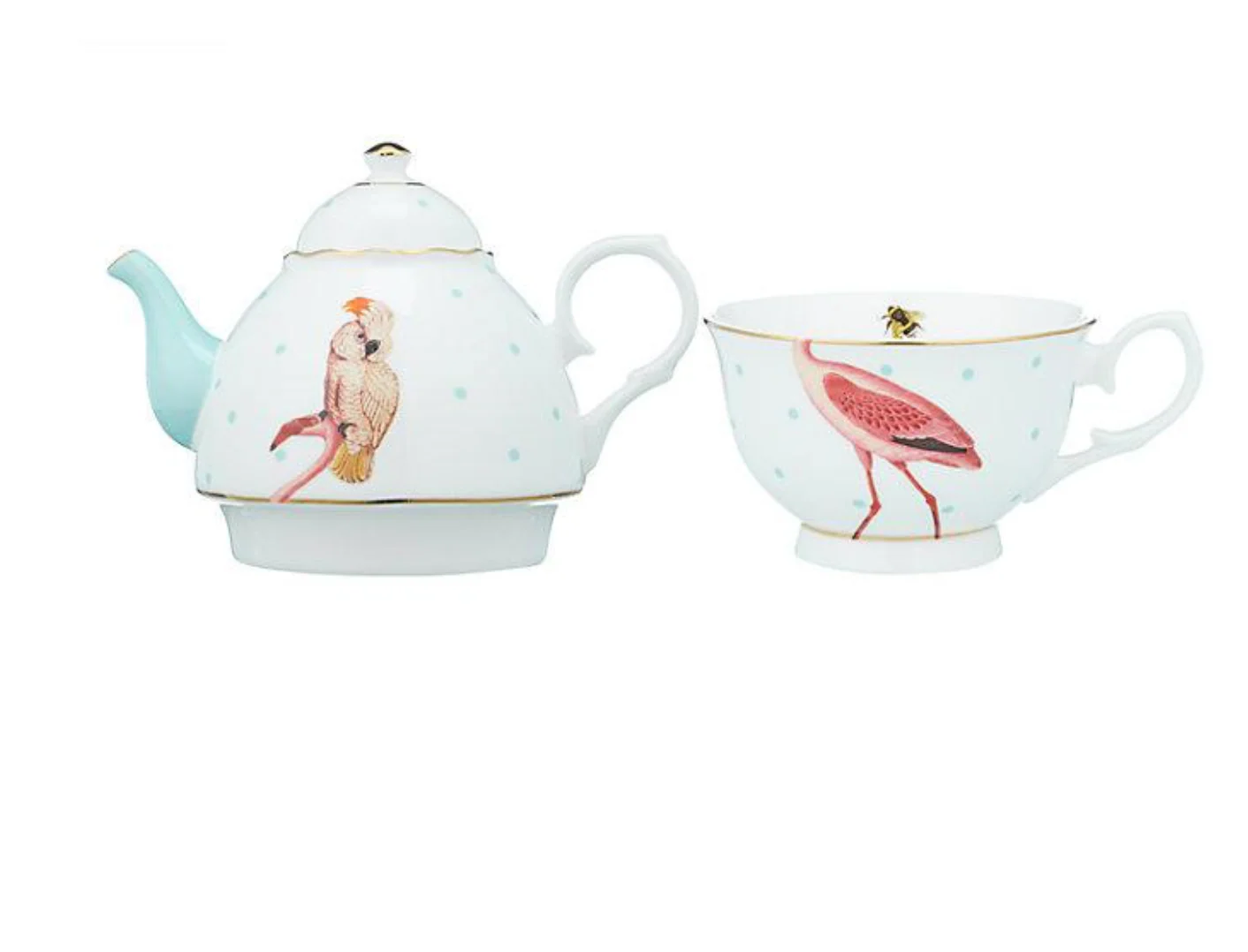 Yvonne Ellen Tea For One Set,  Flamingo - Image 4