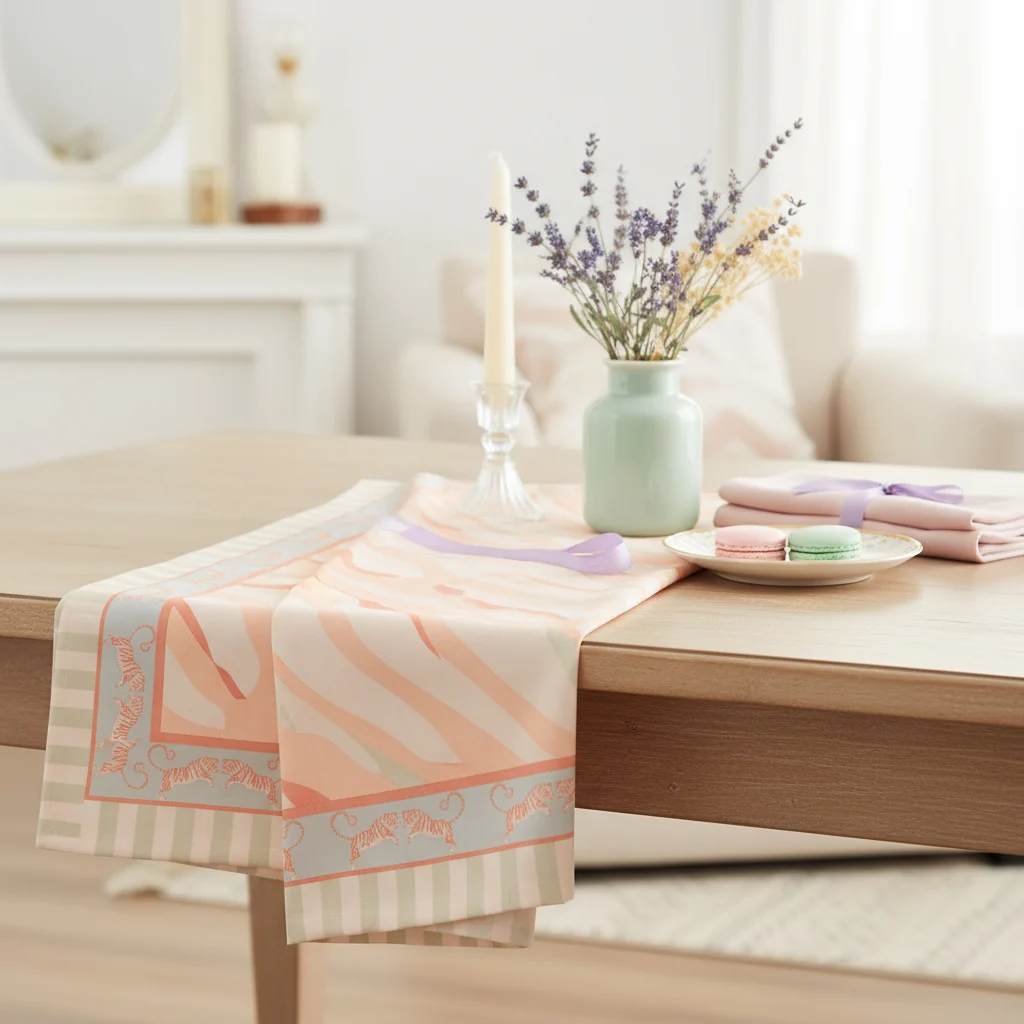 Yvonne Ellen Tiger Cotton Tablecloth - Image 3