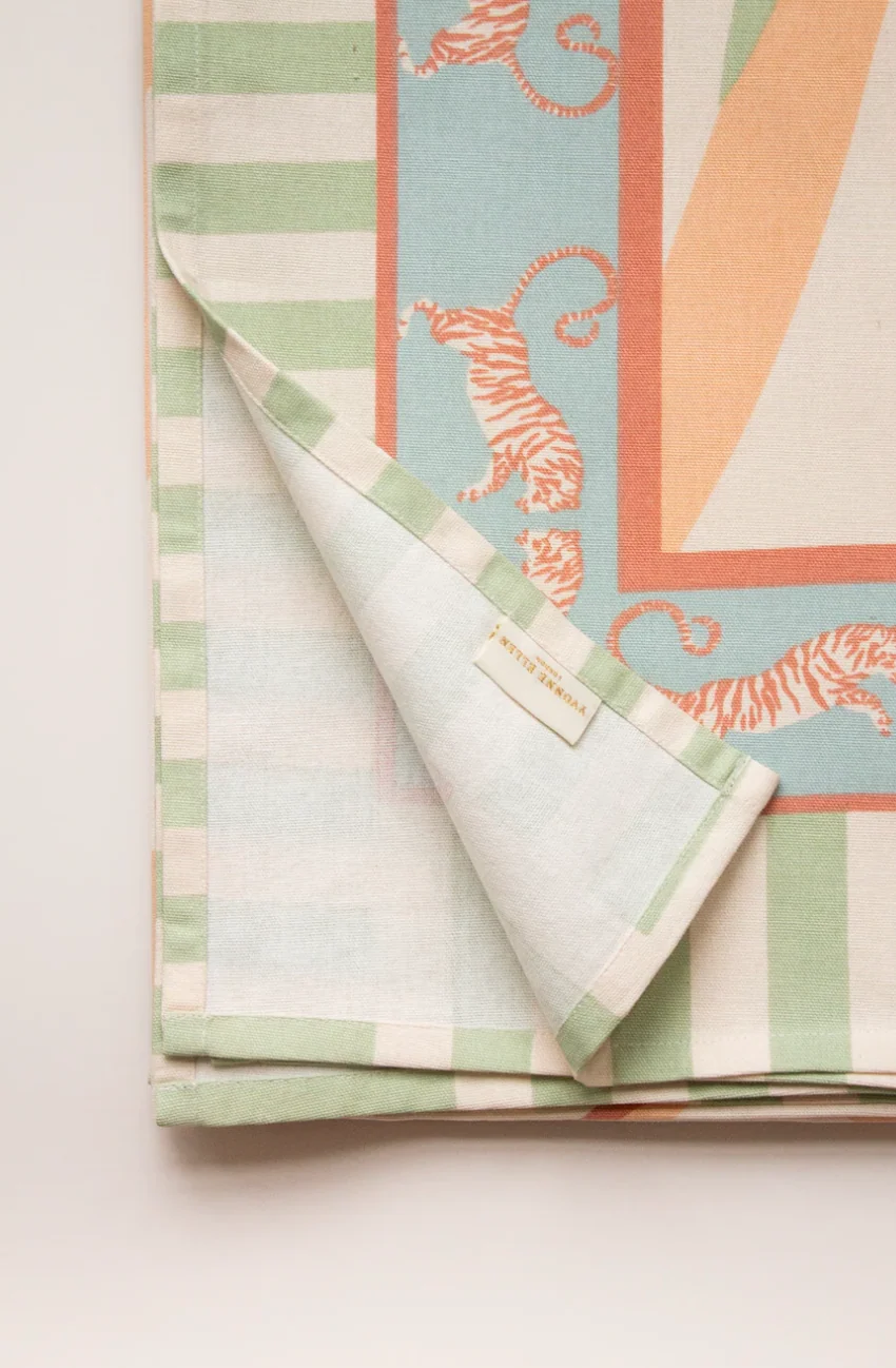 Yvonne Ellen Tiger Cotton Tablecloth - Image 6